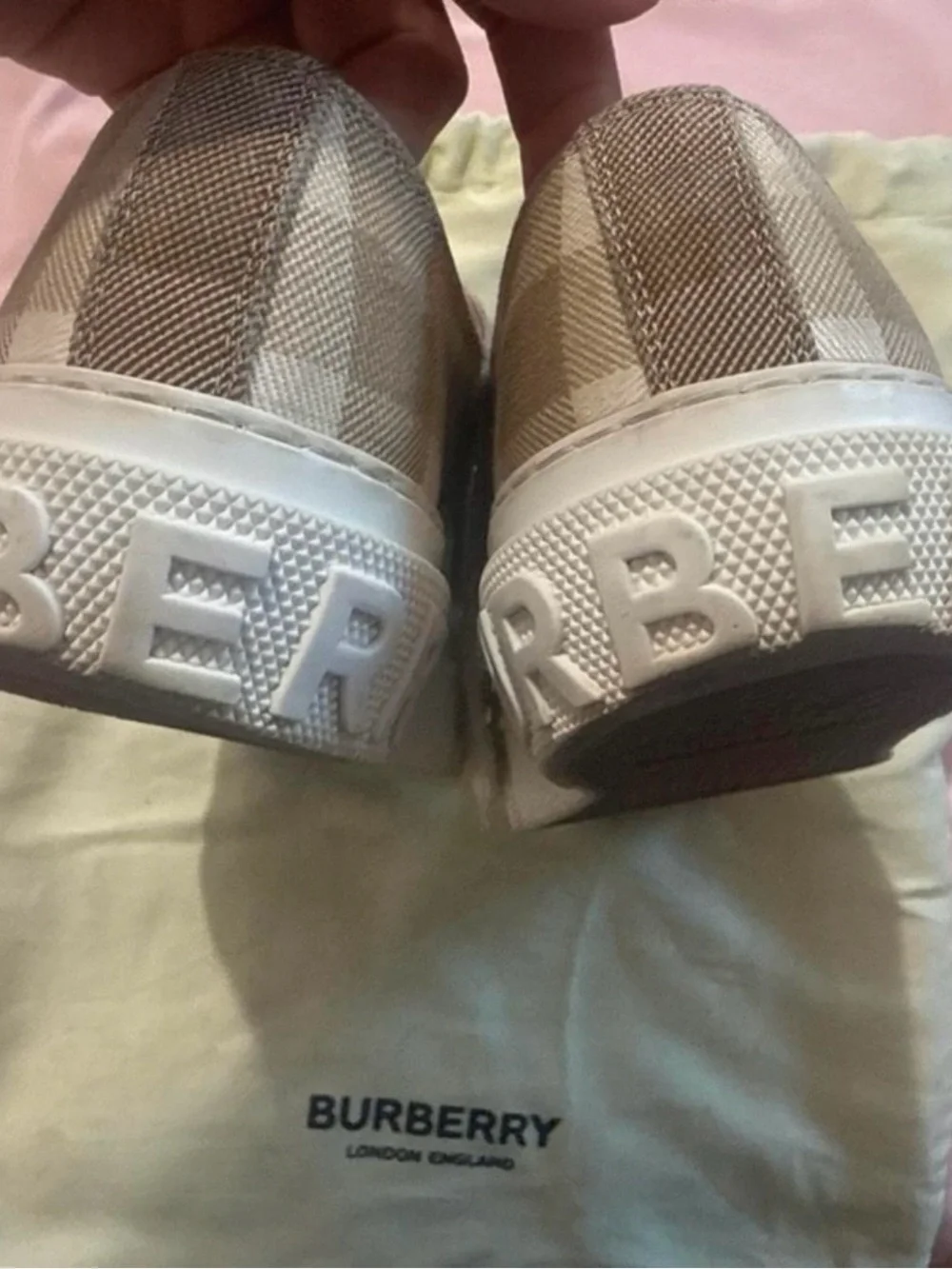 Burberry Soft Fawn Signature Check Low-Top Sneakers
